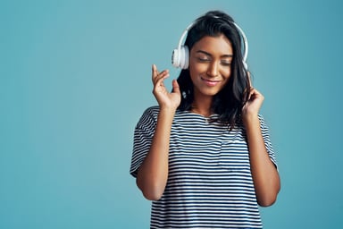 Person Listening to Music