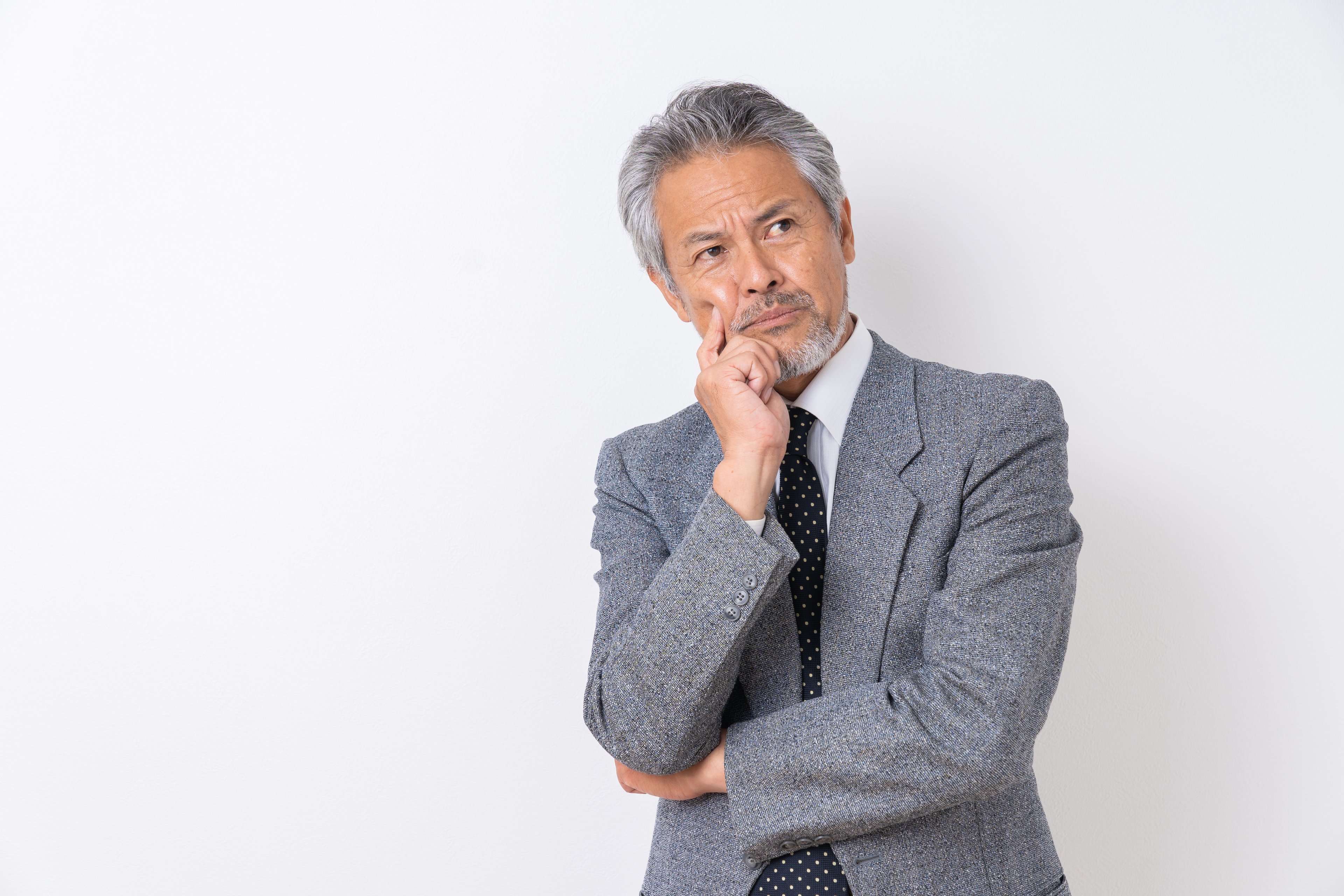 A person thinking about a decision