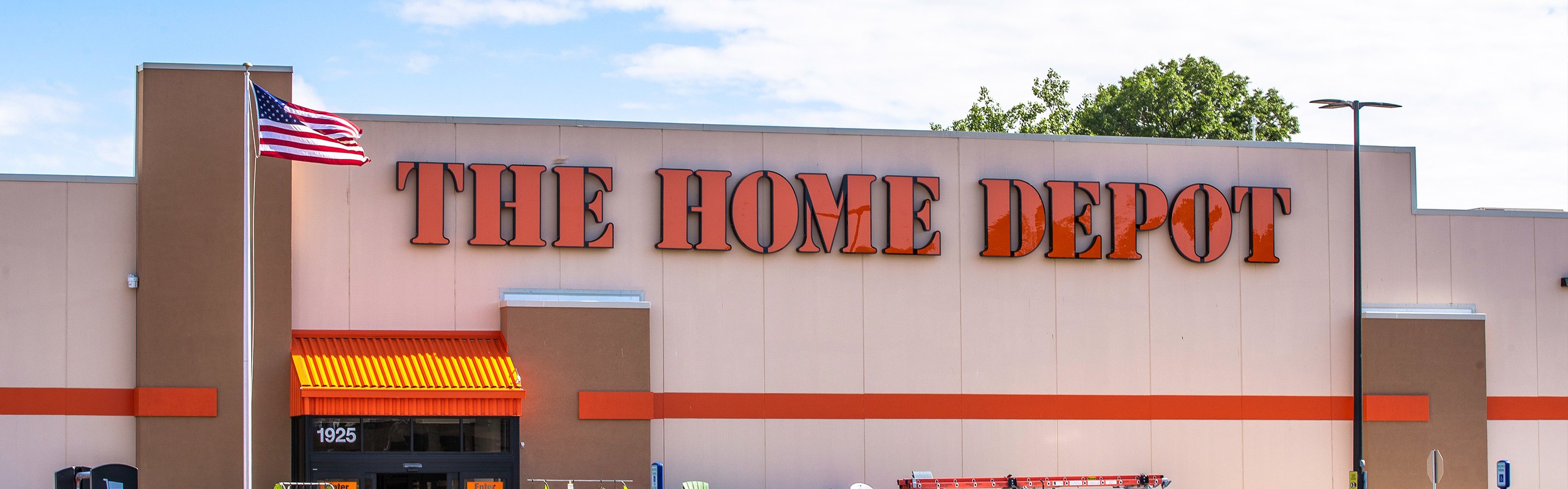 The exterior of a Home Depot store.