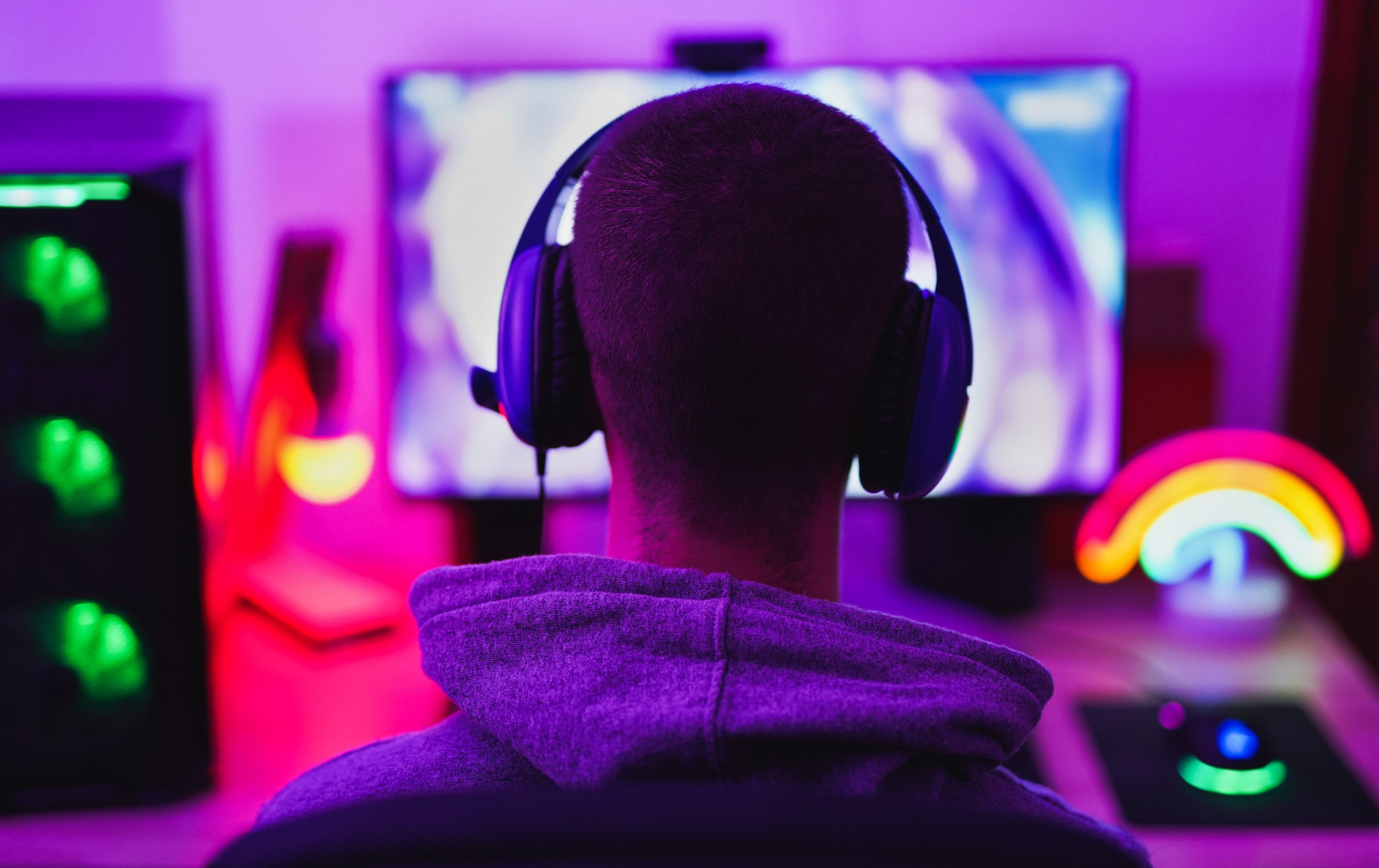 Person Playing Video Games
