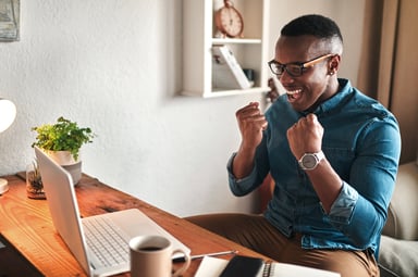 happy excited investor