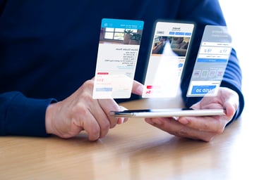 smartphone user looking at discounts