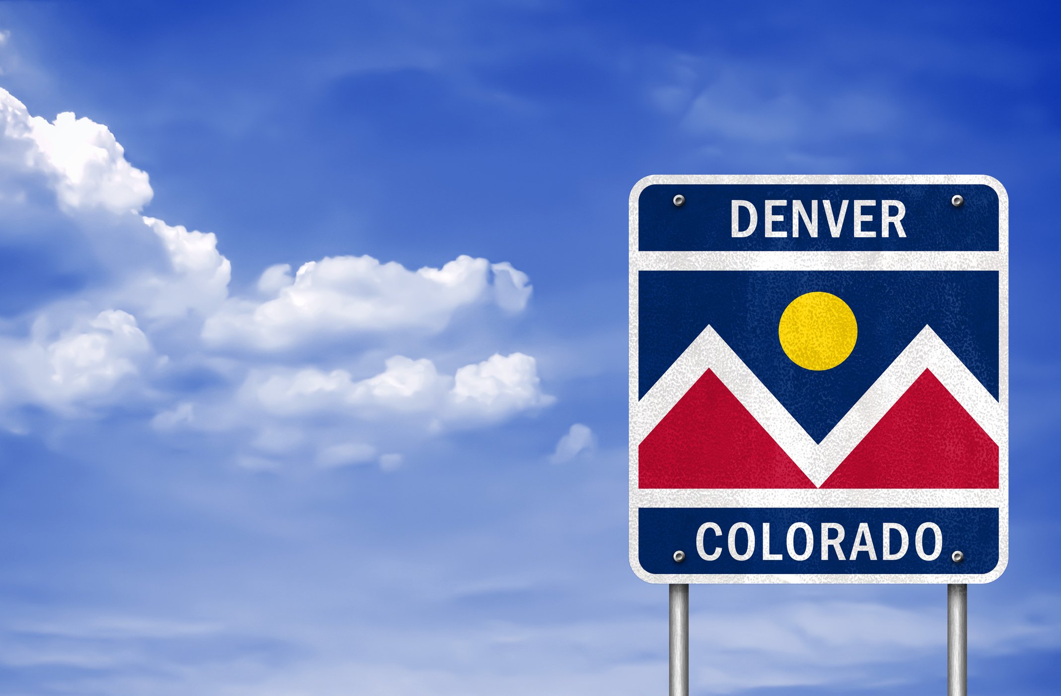 A sign saying denver, colorado, is shown.