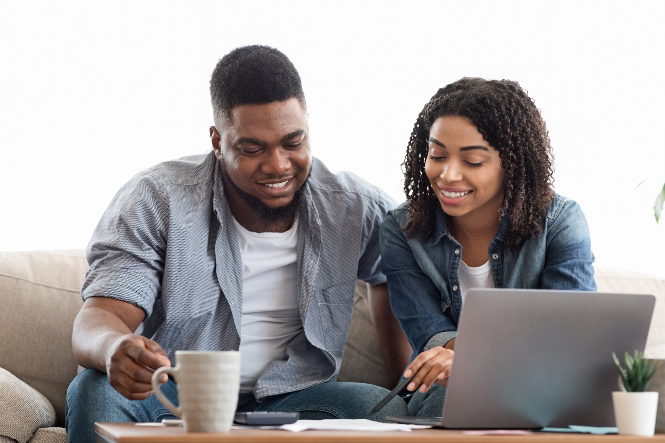 couple at home budget stocks
