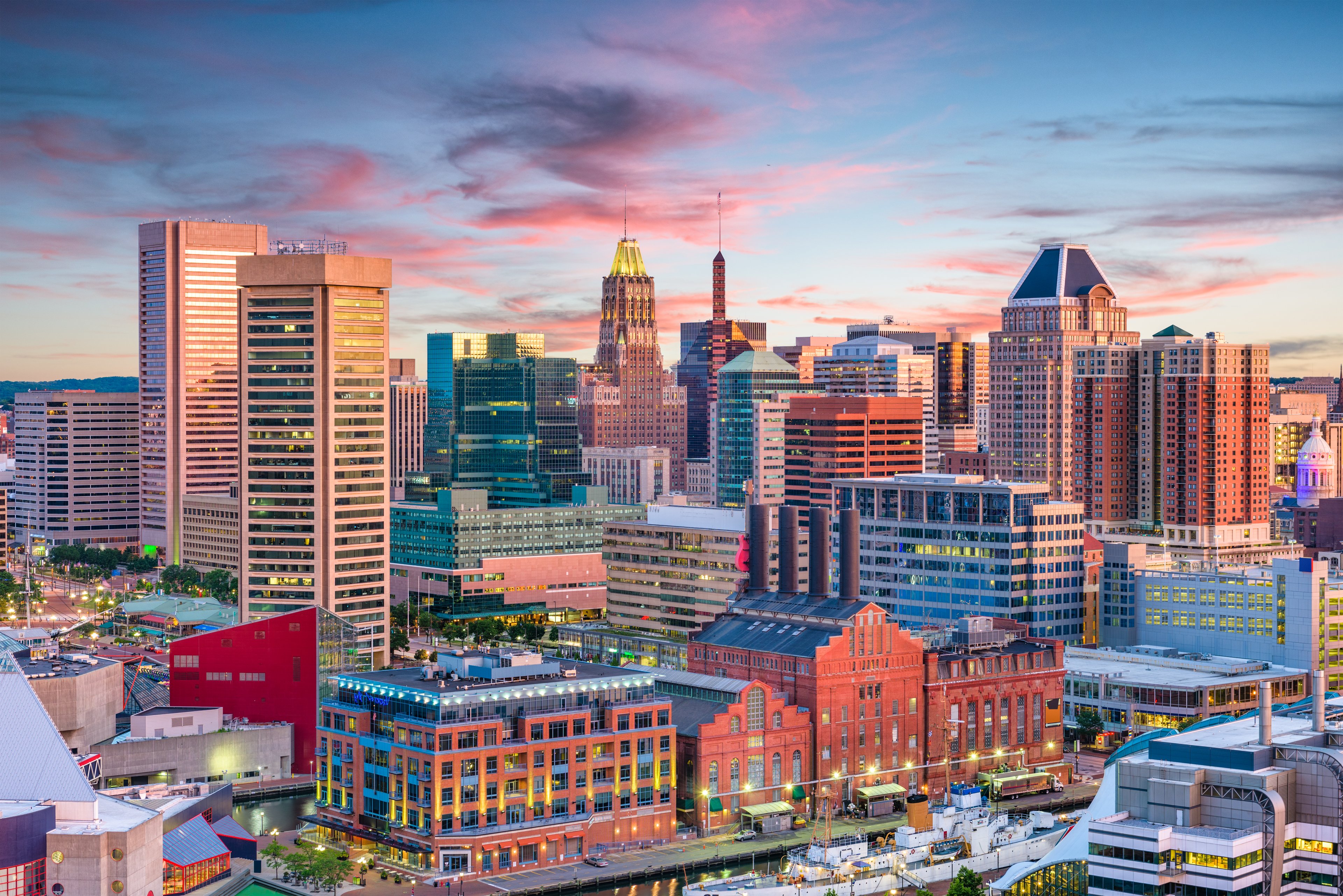 A picture of Baltimore's skyline.