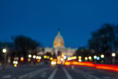 Capitol building at night.