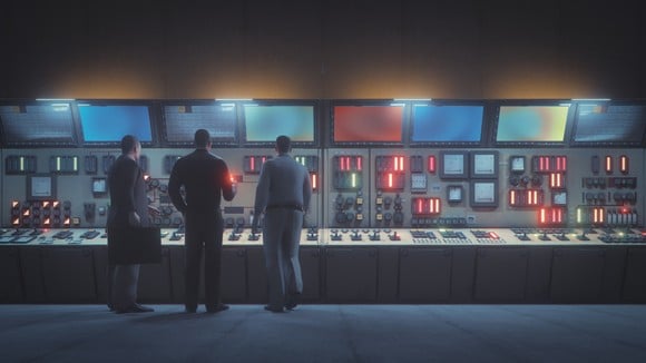 A nuclear plant control panel.