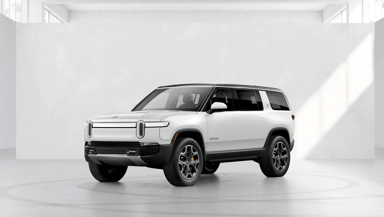 Rivian white R1S