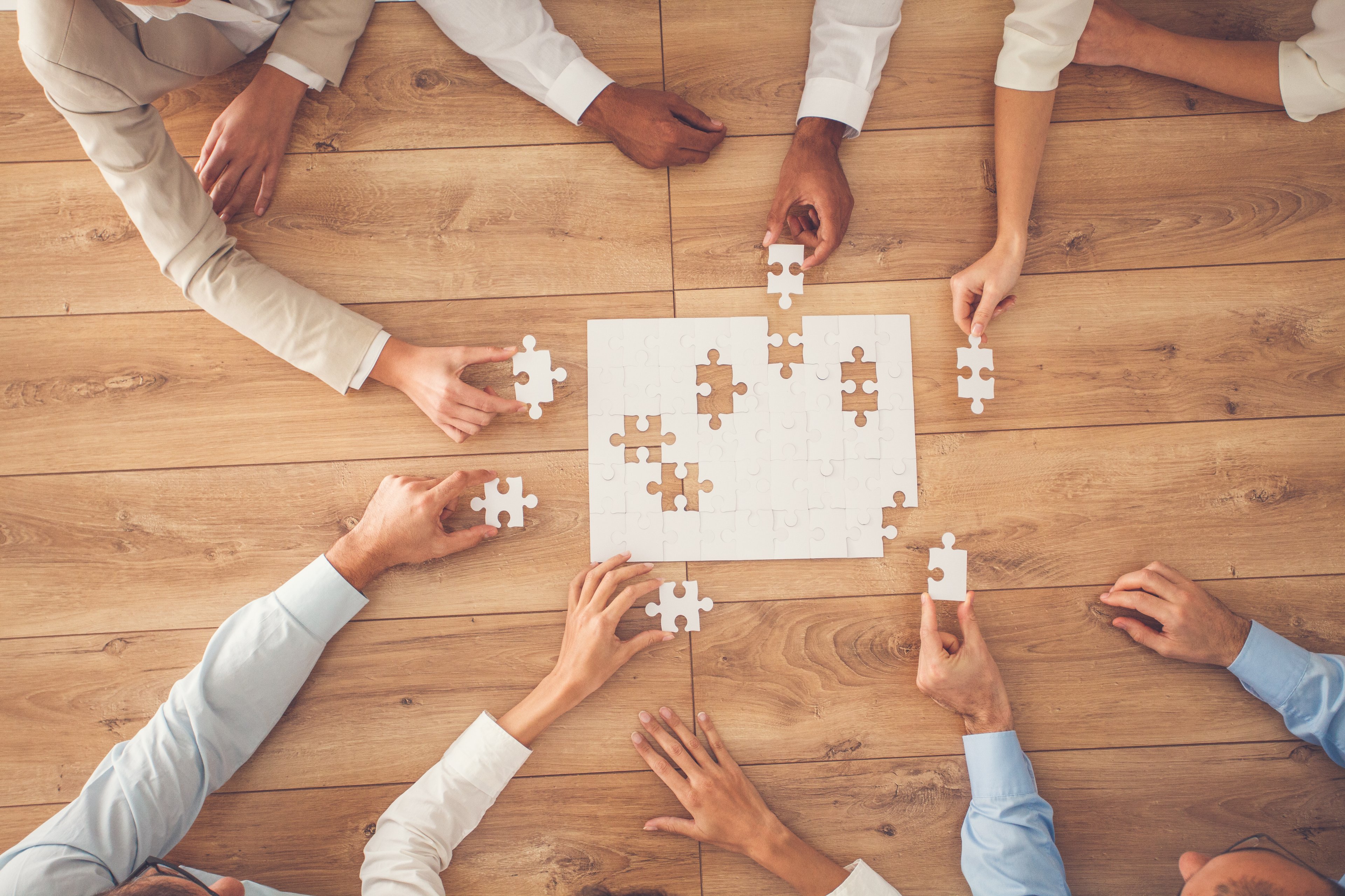 Puzzle pieces stock split