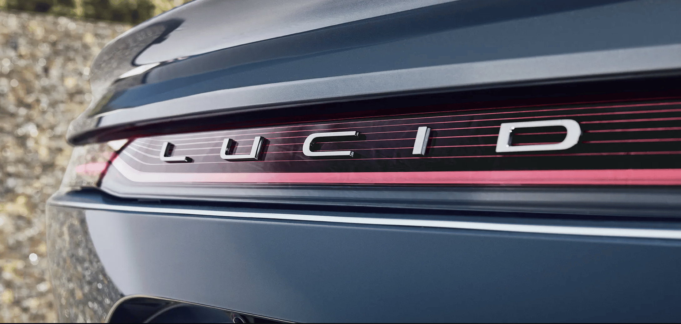 Lucid rear view with logo