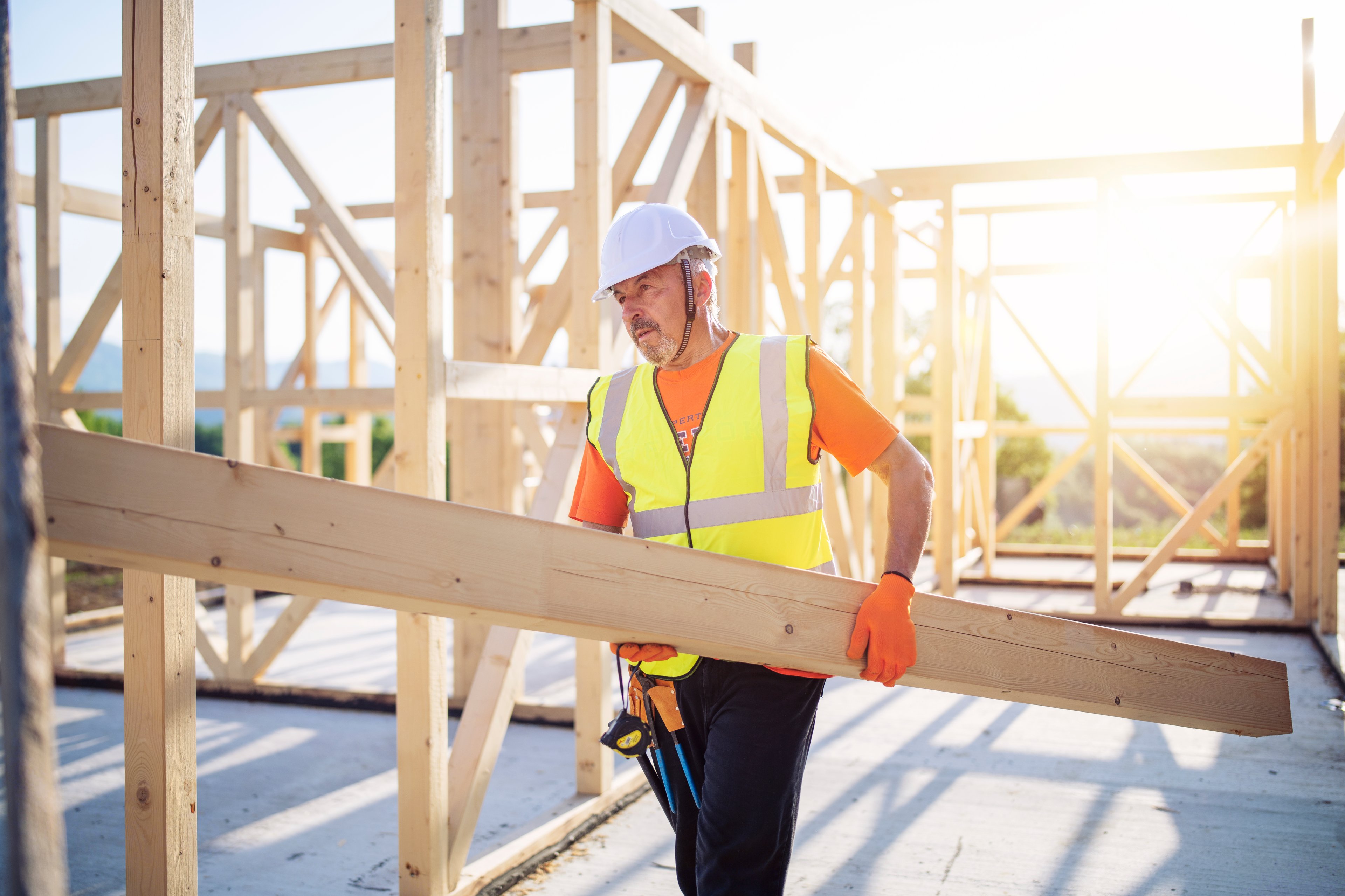 House construction worker