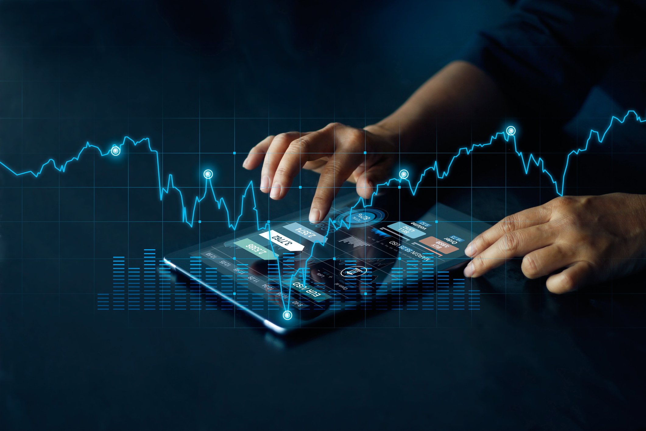 Crypto Trading on Tablet