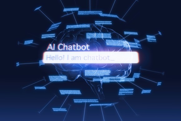 AI chatbot interface. 