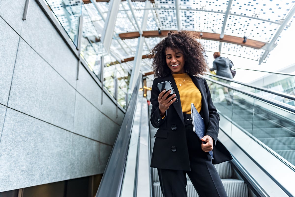 Person looking at a phone
