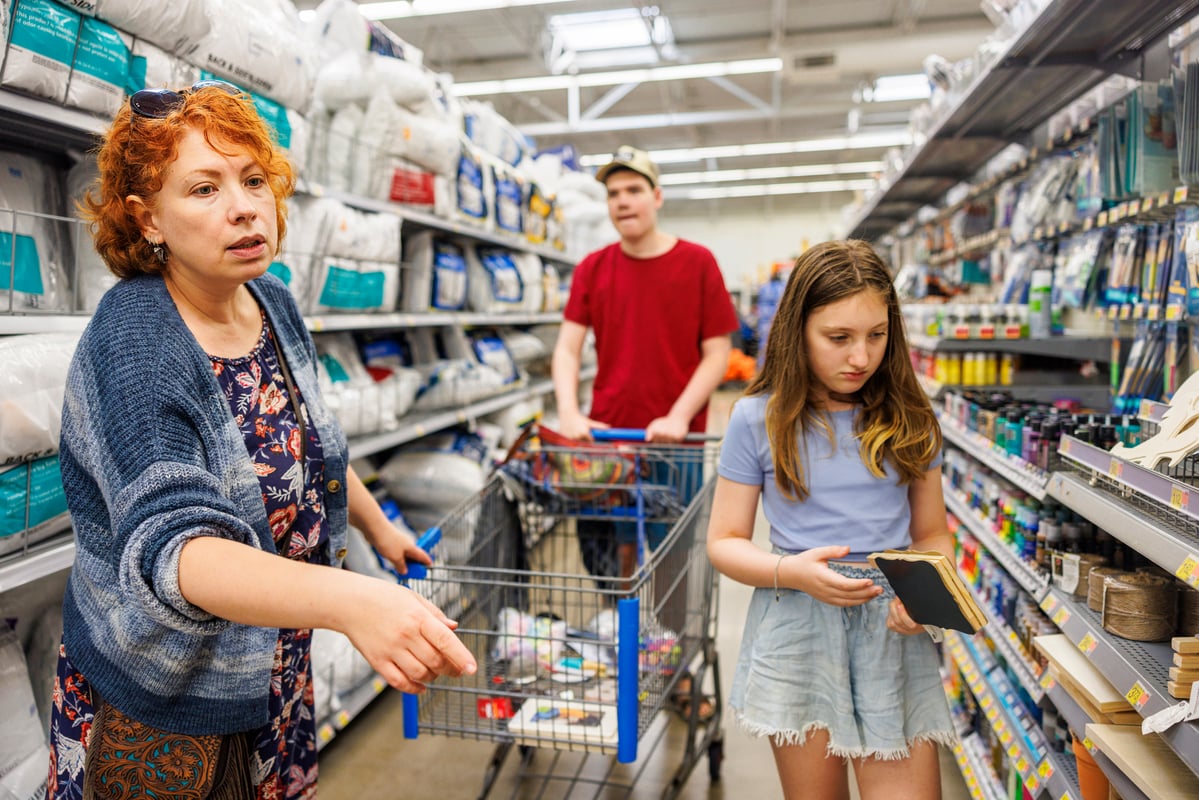 People shopping in a store.