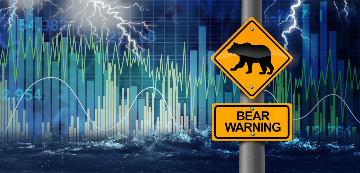 Bear Warning on a road sign.