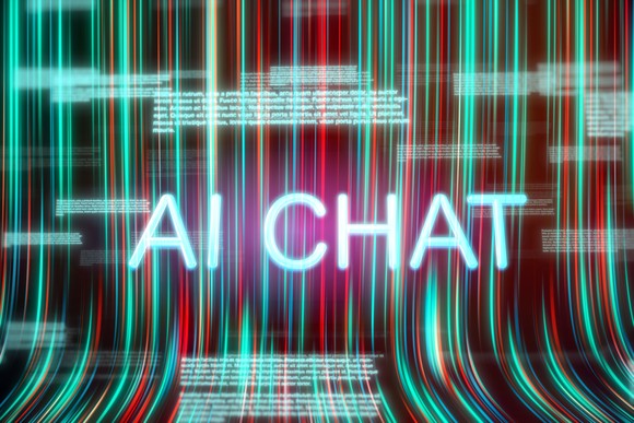 Artist rendering of AI chat.