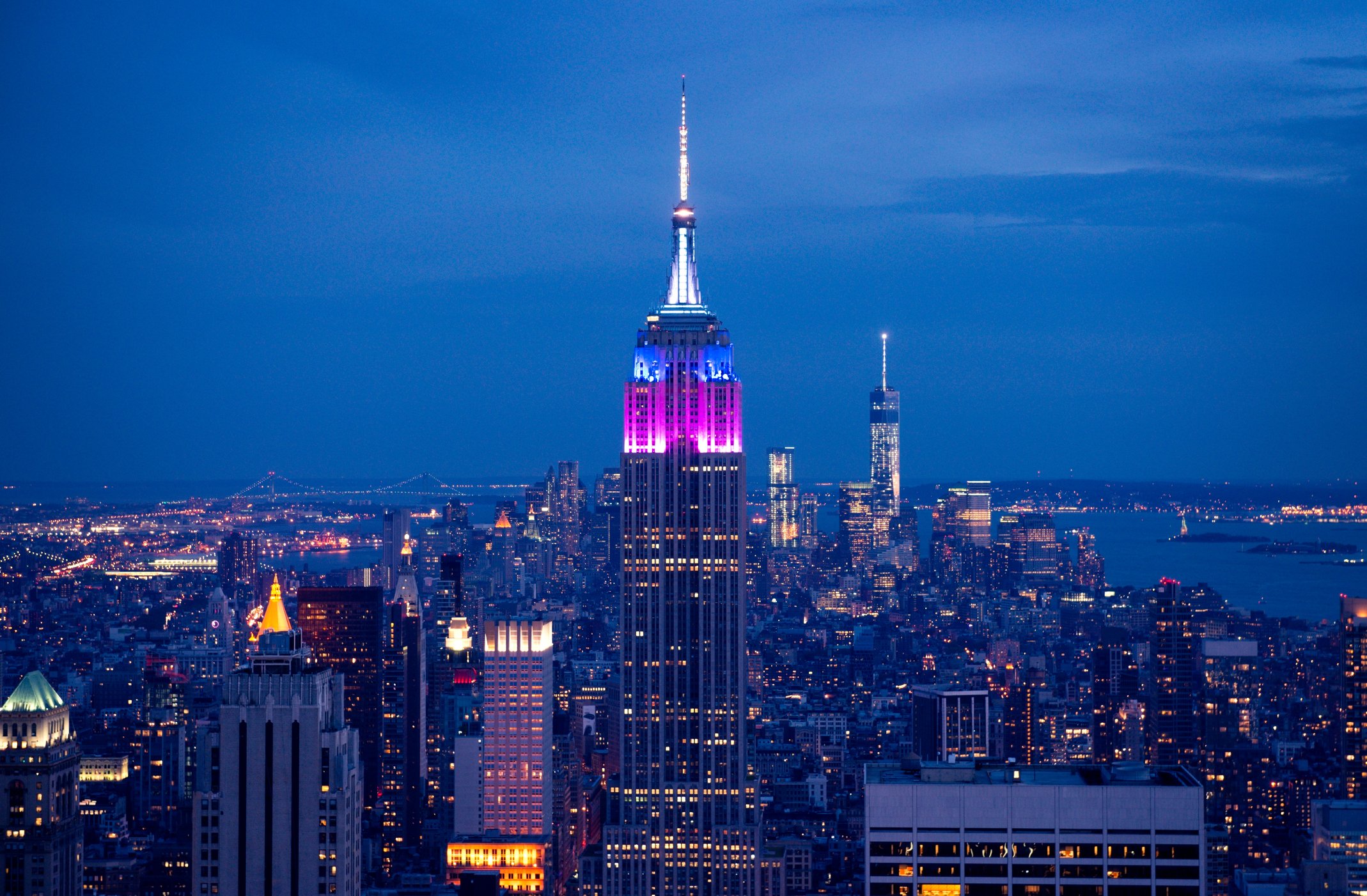 Empire State building at night 2022
