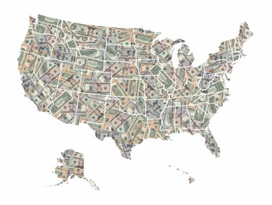 America money map