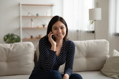 talking on a smartphone