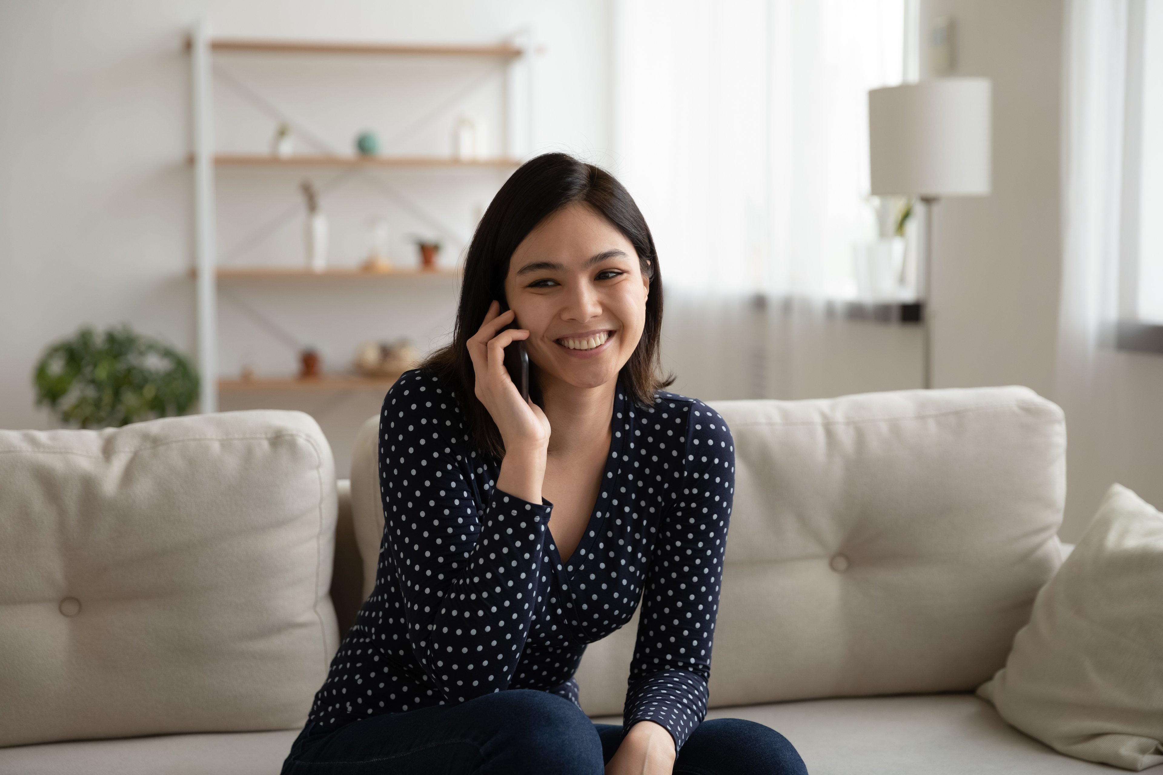 talking on a smartphone