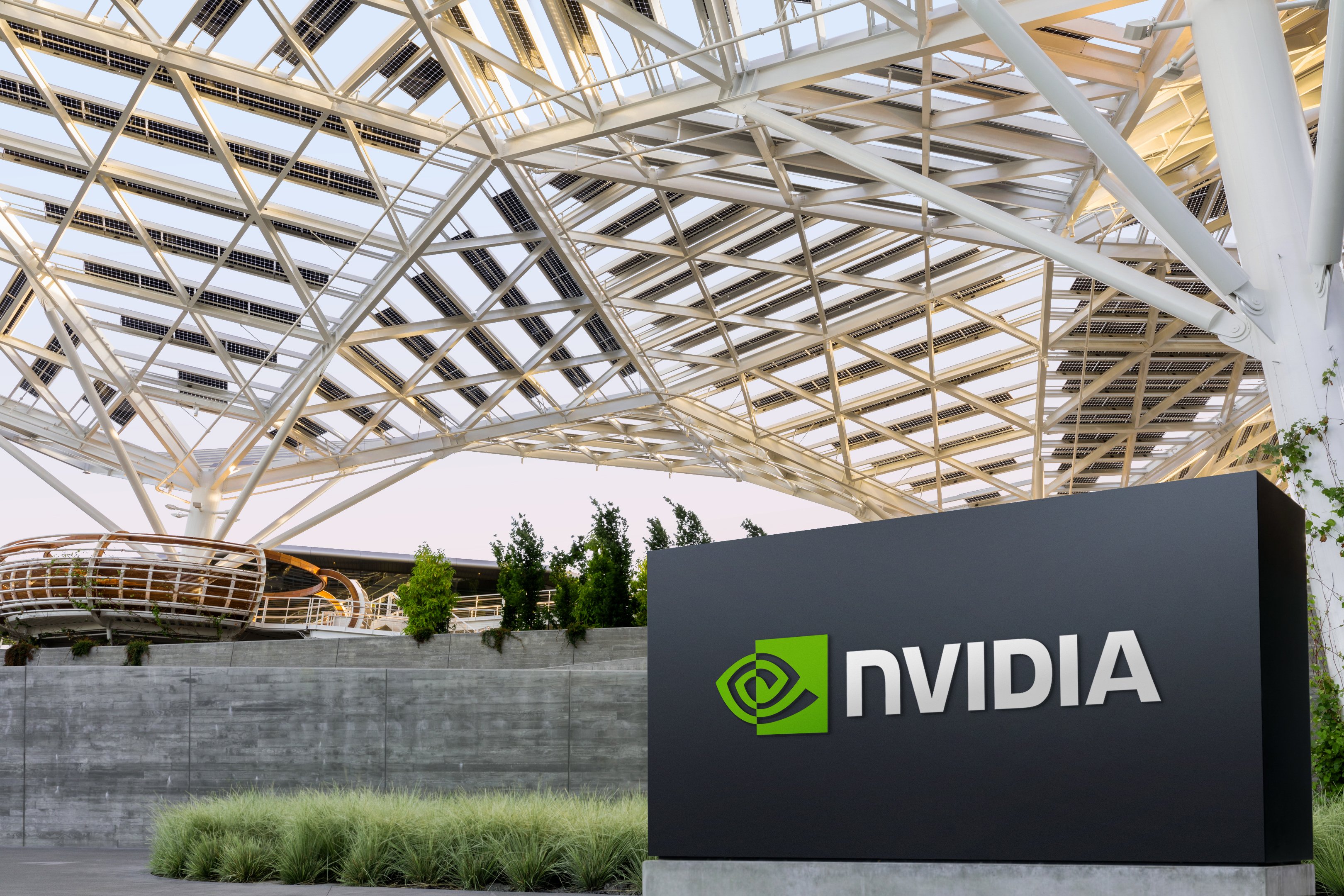 Sign outside Nvidia's HQ.