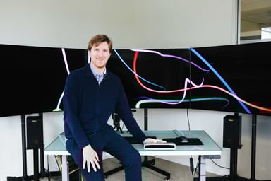 Austin Russell at desk