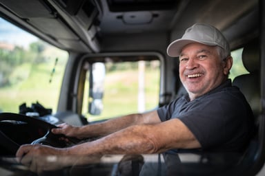 Getty - smiling happy truck driver
