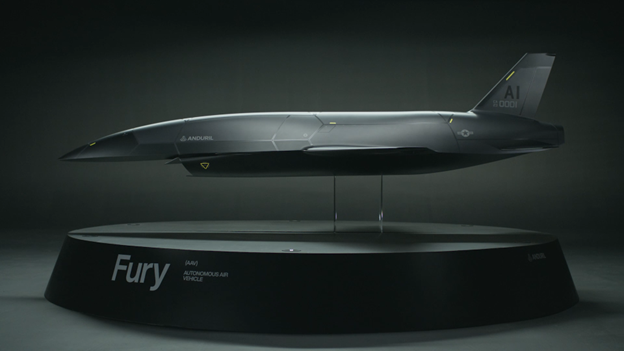 Fury unmanned fighter jet. 