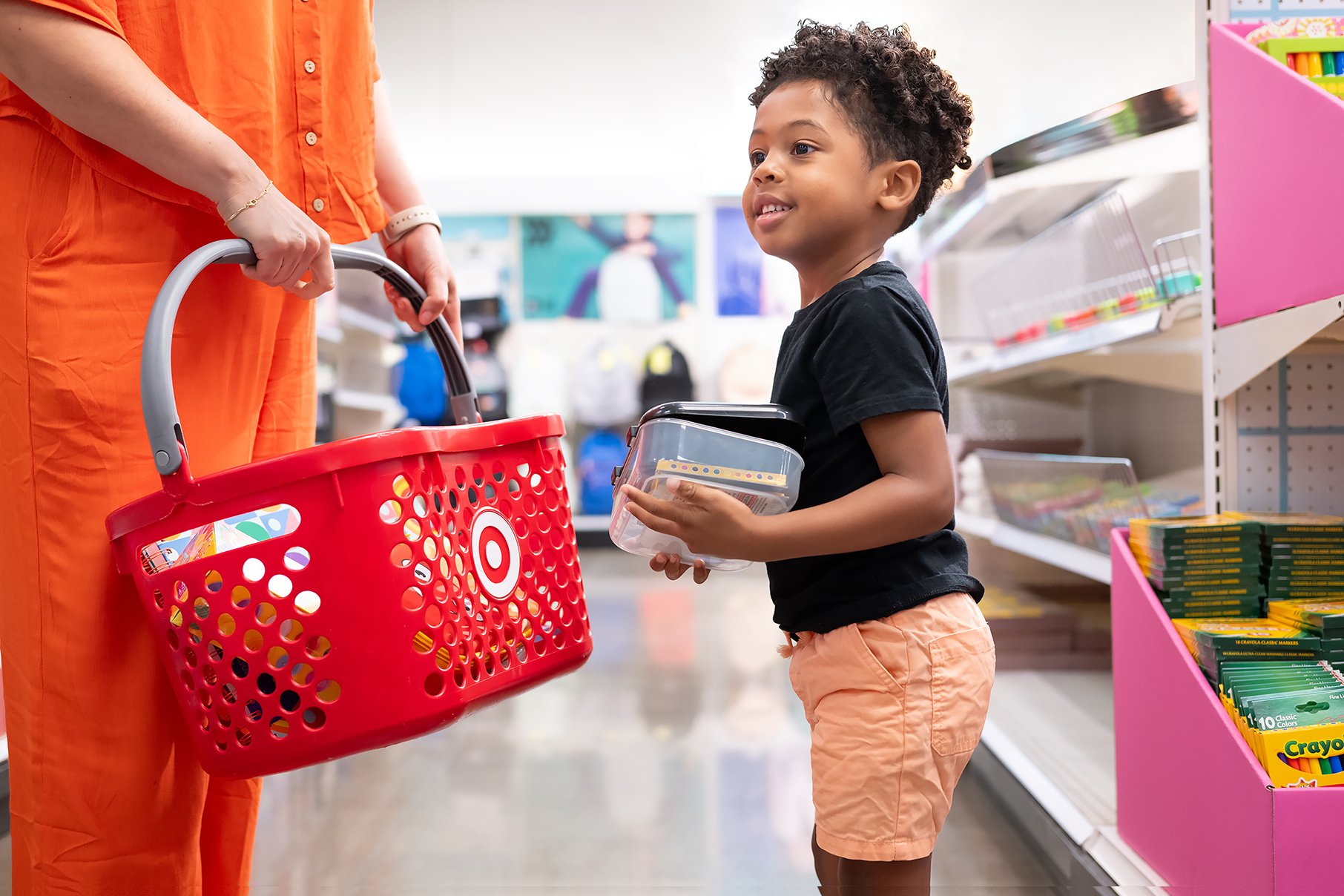 People in a Target store.