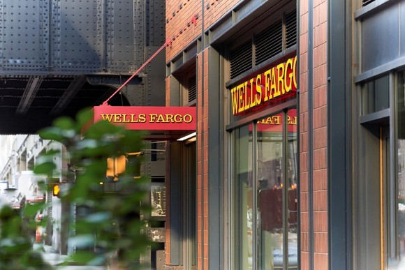 Exterior view of a Wells Fargo branch.