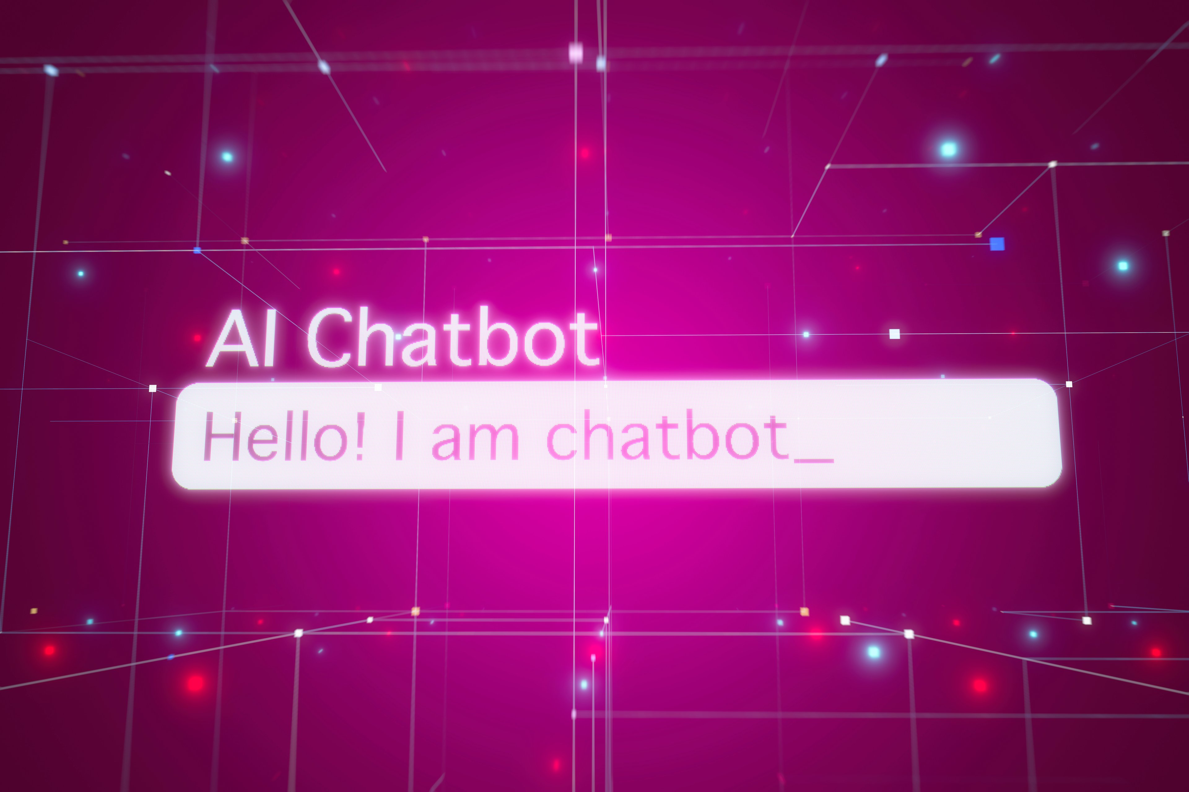 The interface of an AI chatbot.