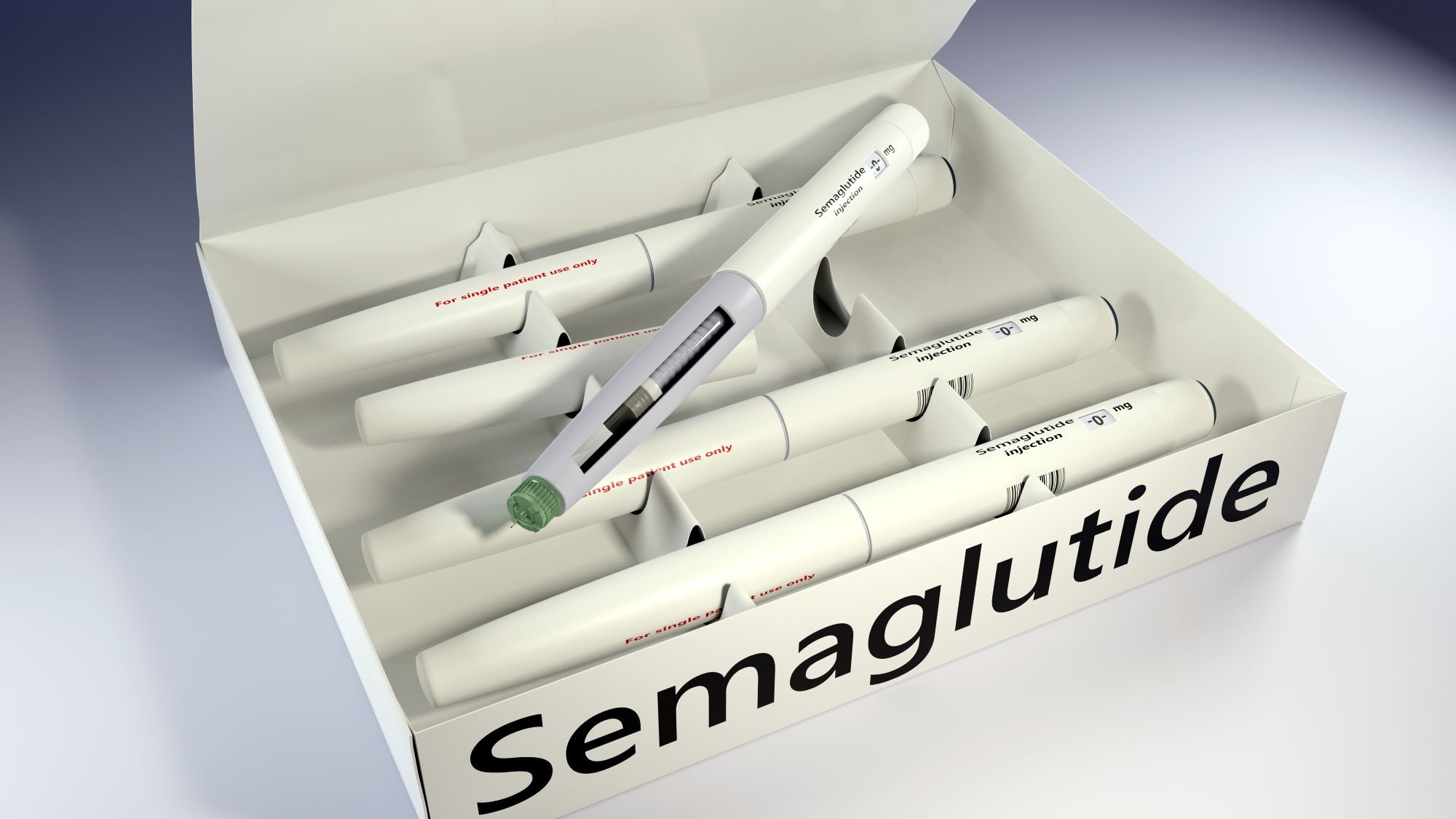 A box of semaglutide medications.