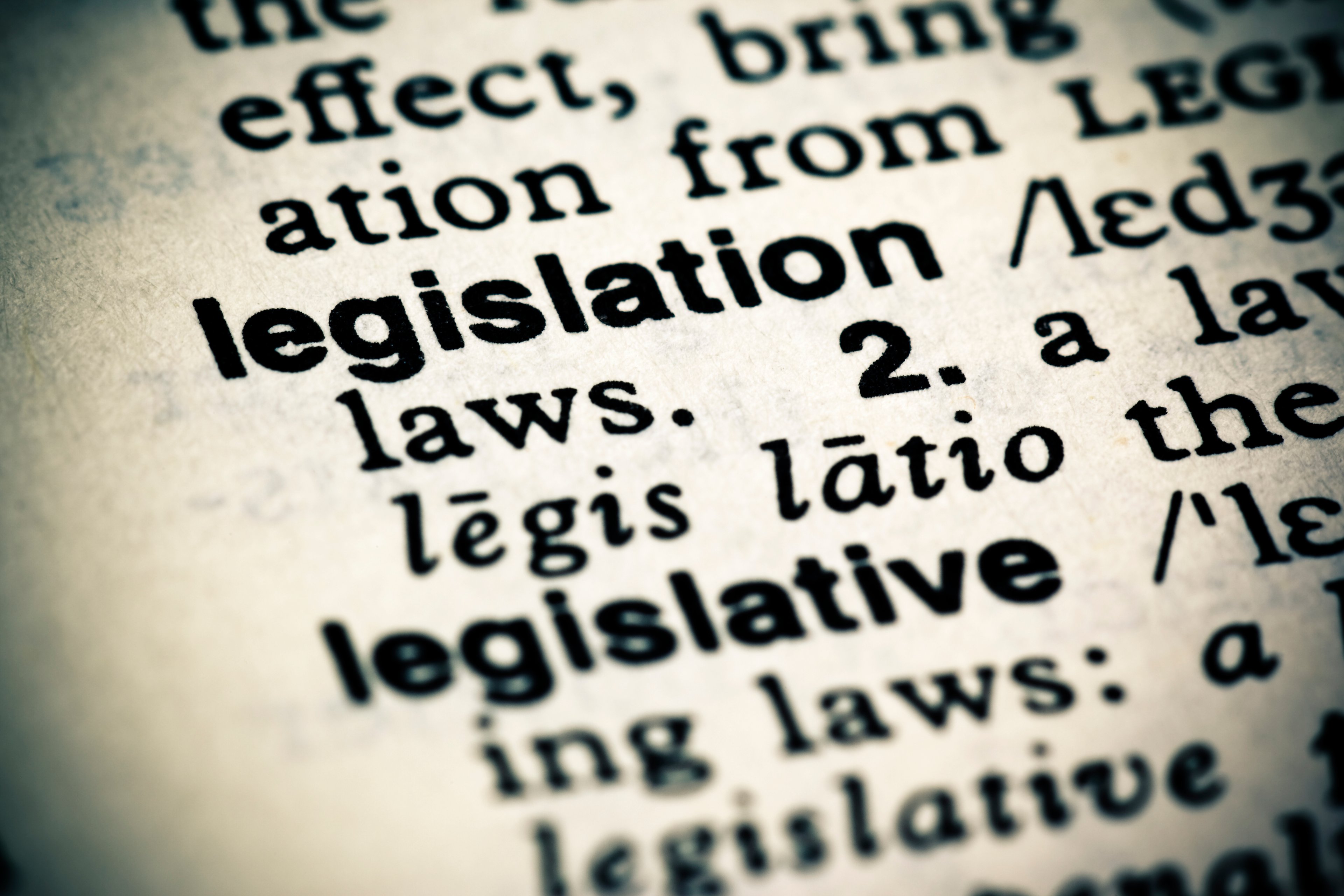 The word "legislation" defined in the dictionary.