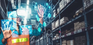Virtual reality warehouse management
