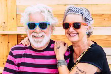 Getty - flashy seniors couple smiling