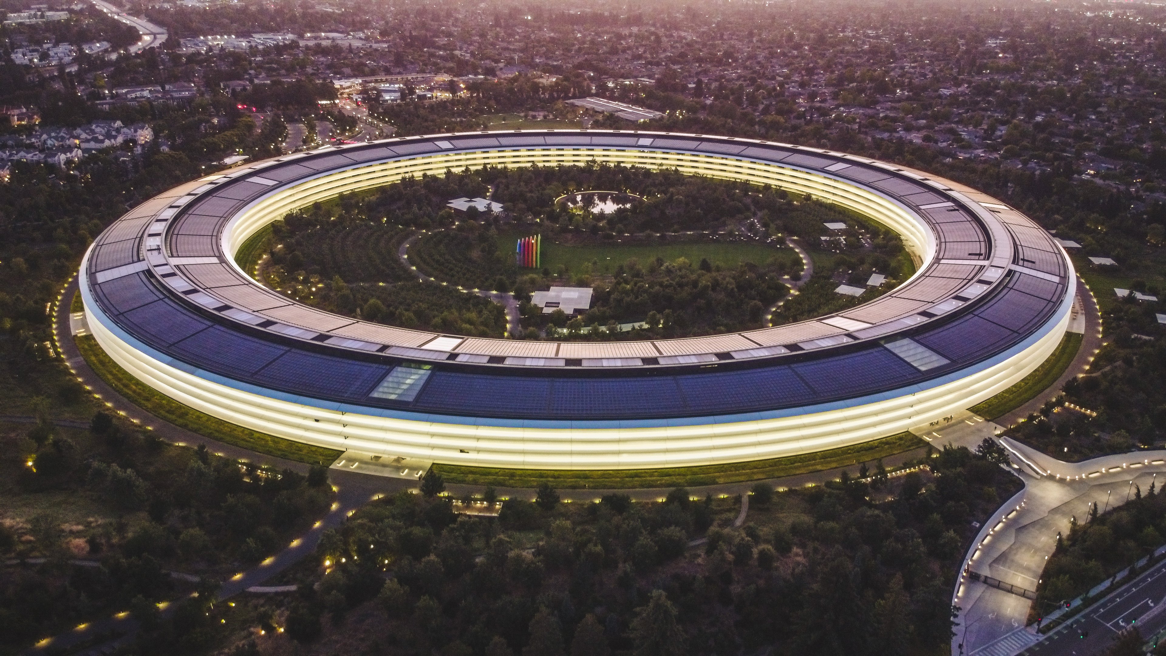 Apple headquarters from the sky. 