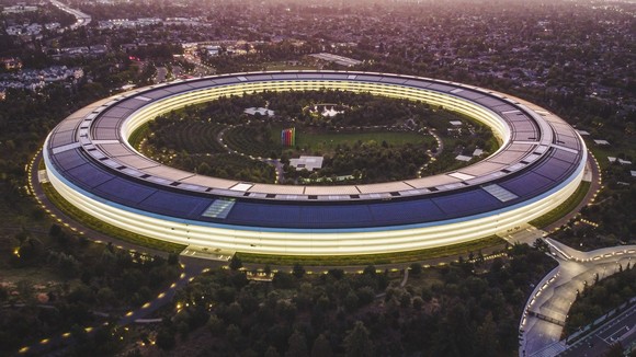 Apple headquarters from the sky. 