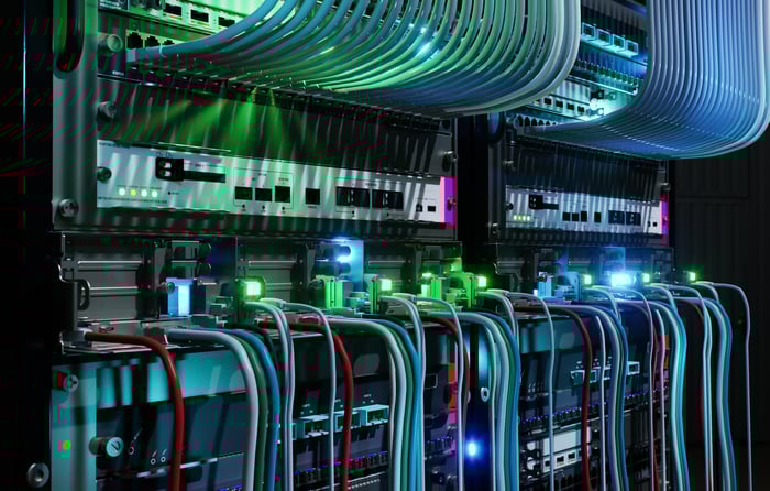 Servers in a data center.