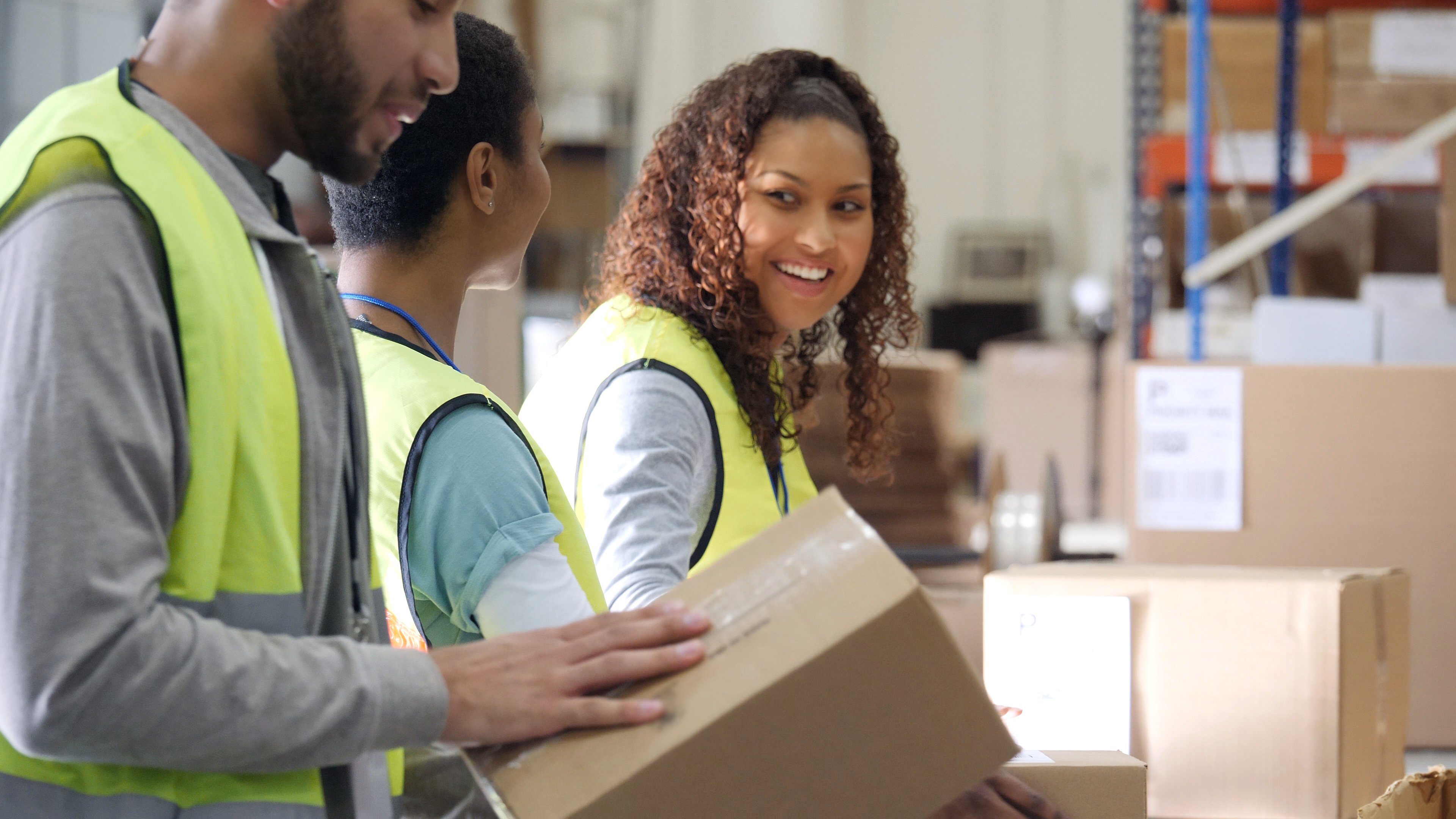 Workers with packages