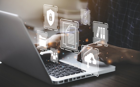 Photo illustration of a technology stock