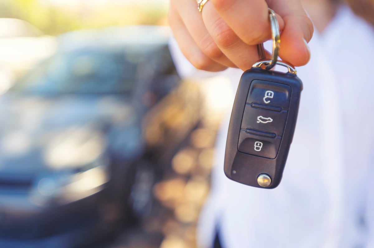 car key fob, rental car