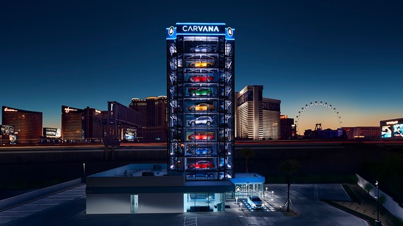 A Carvana vending machine in Las Vegas.