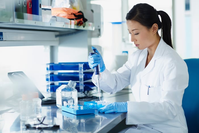 Pharmaceutical scientist at work.