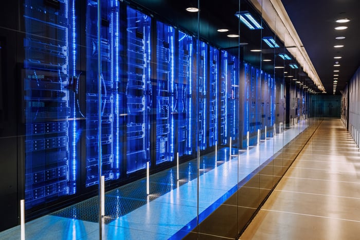 Data center racks.