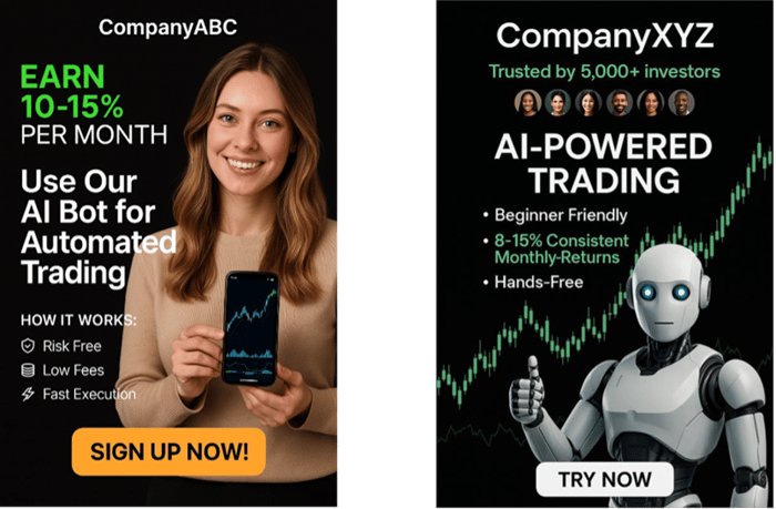 Examples of auto-trading services offered. 