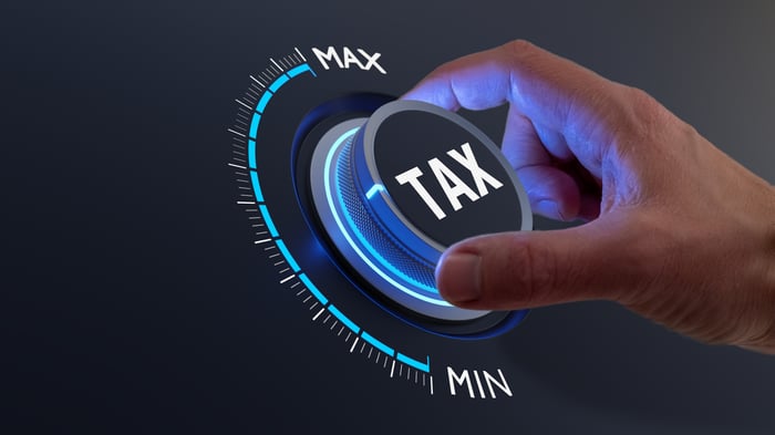 Turning tax dial lower.