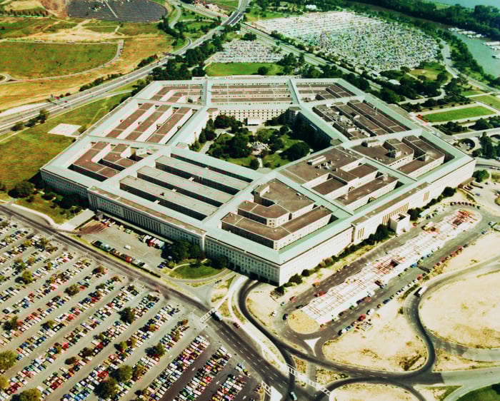 Aerial photo of the Pentagon.