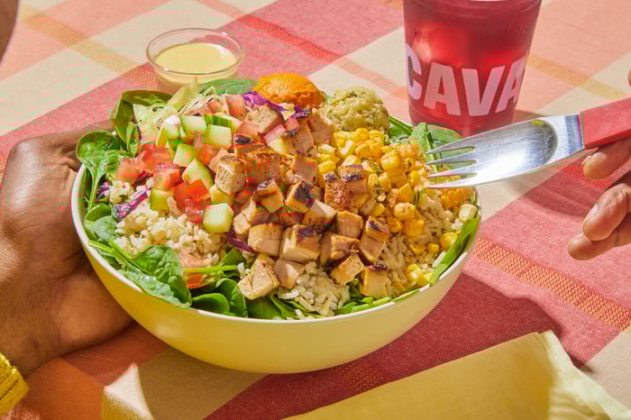 A salad bowl from Cava.