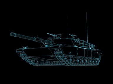 3d CAD rendering of a main battle tank